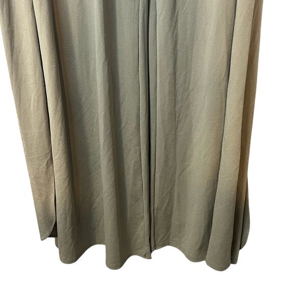 GUESS Khaki Green Cross-Front Halter Jumpsuit w/ Wrap-Around Waist Ties, NWOT! - Picture 7 of 10